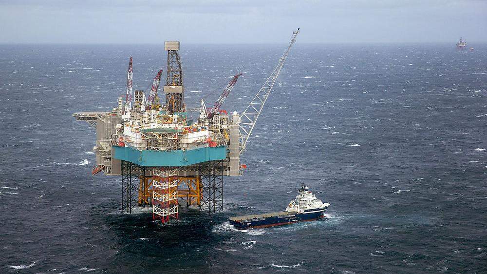 Eine Ölplattform in der Nordsee