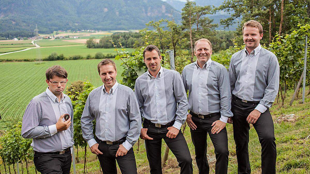 Martin Kušej, Branko Hudl, Samo Müller, Manfred Krainz und Marko Kumer (von links)