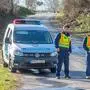 Ungarische Polizisten am Unglücksort