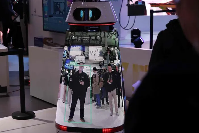 Gesichtserkennung auf dem MWC. Roboter sind dieser Tage in Barcelona allgegenwärtig