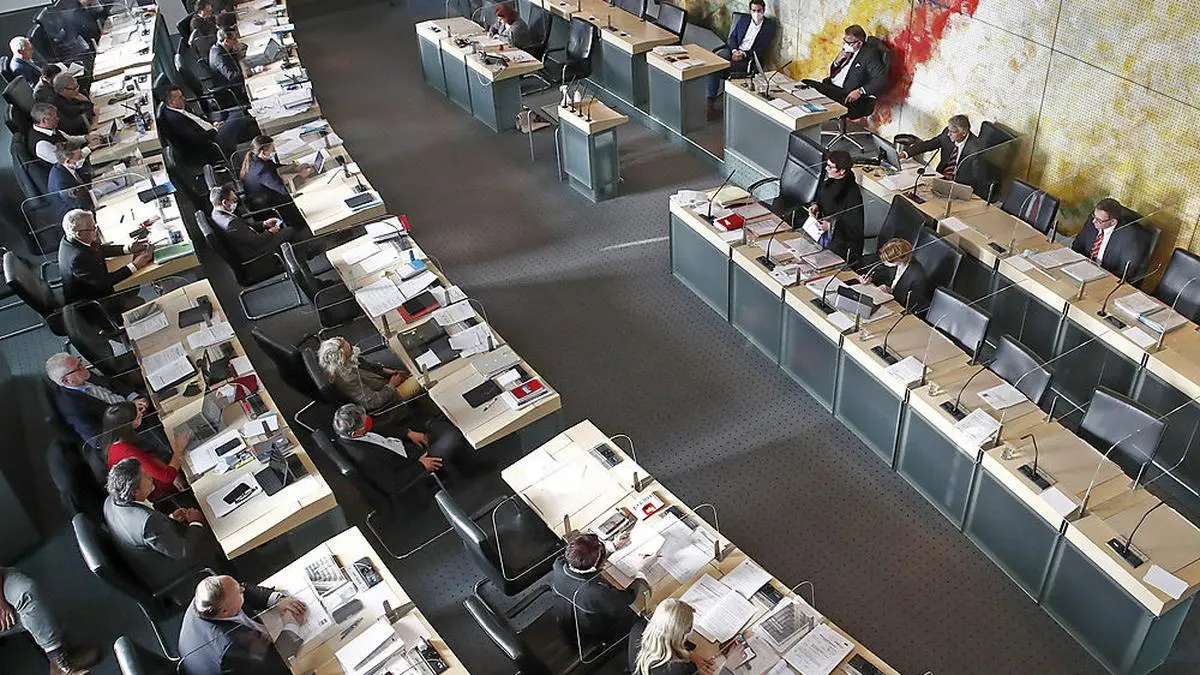 Der verkürzte Budgetlandtag fand unter besonderen Corona-Sicherheitsmaßnahmen statt