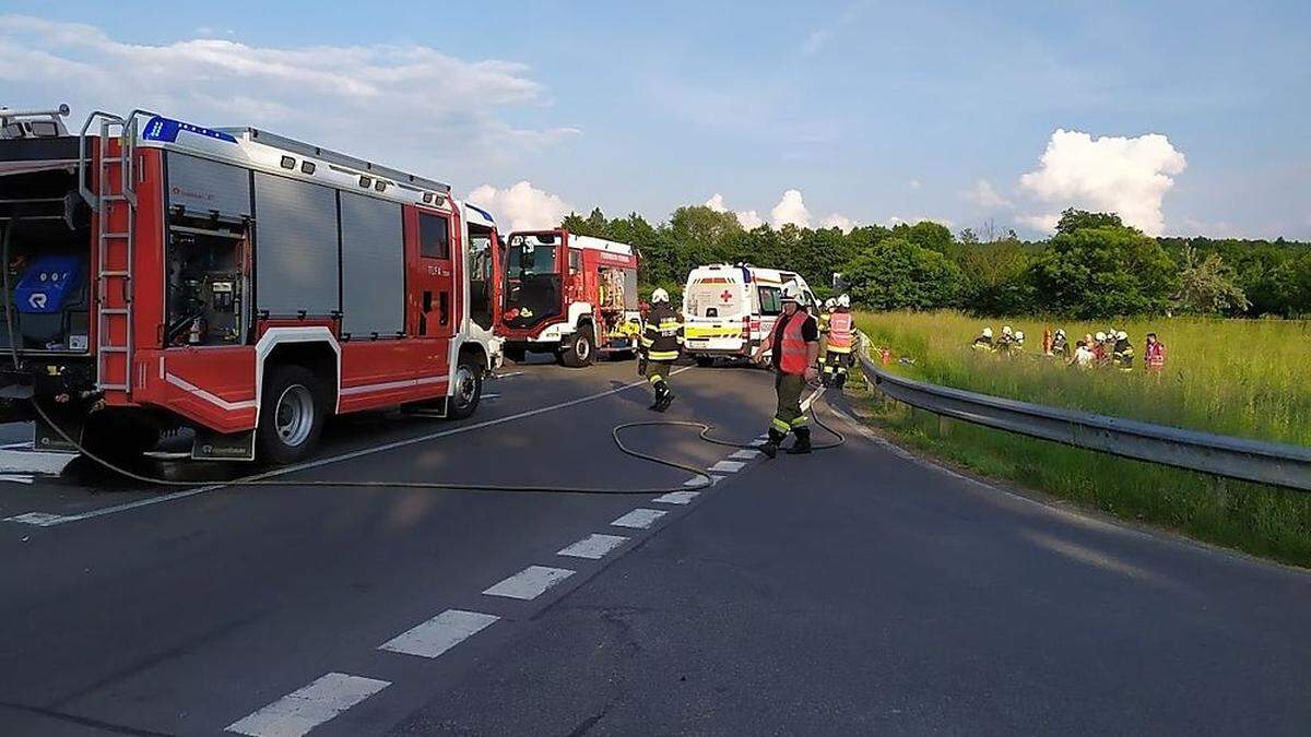 Die B57 war für rund zwei Stunden gänzlich gesperrt