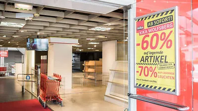 Abverkauf im Kika in Wolfsberg, der so oder so geschlossen wird