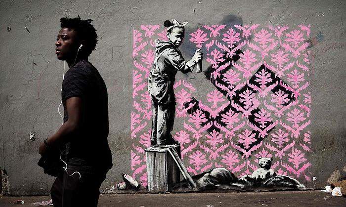 Protest gegen die Asylpolitik: Banksy