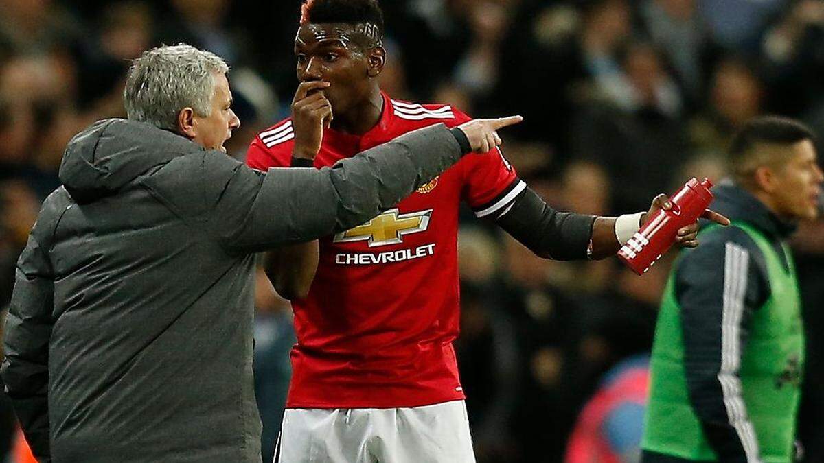 Jose Mourinho (links) und Paul Pogba