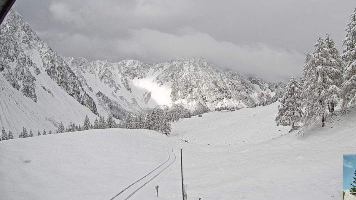 Bei der Klagenfurter Hütte liegt bereits Schnee