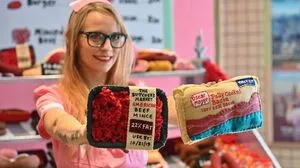 Alles aus Filz - sogar das Faschierte