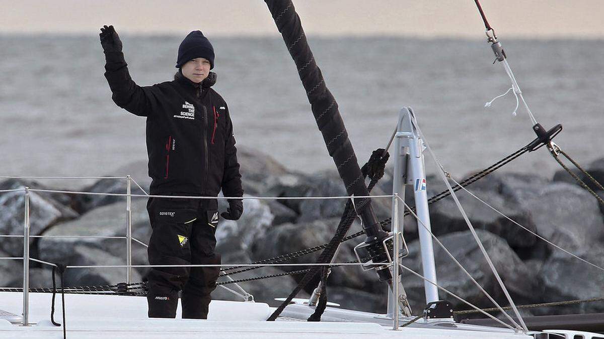 Greta segelt derzeit mit einem Katamaran zurück nach Europa