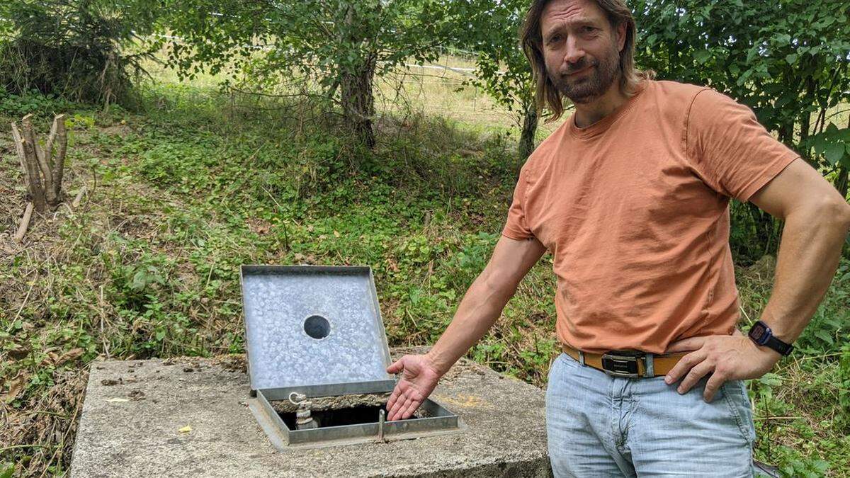 Der Hausbrunnen von Lutz Jordan liefert zu wenig Wasser 