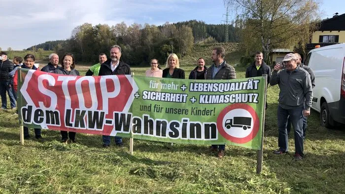 Auch in Großfeistritz in der Gemeinde Weißkirchen wurde demonstriert.
