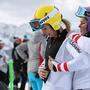 Cornelia Hütter (links) und Anna Veith - nur zwei zahlreichender Abwesender bei der Ski-WM in Aare