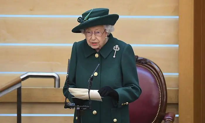 Bei der Rede im schottischen Parlament