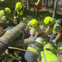 Die Einsatzkräfte konnten den Mann bergen
