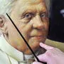 In Bild und Ton noch immer sehr präsent: Benedikt XVI. auf einem Porträt des Malers Michael Triegel