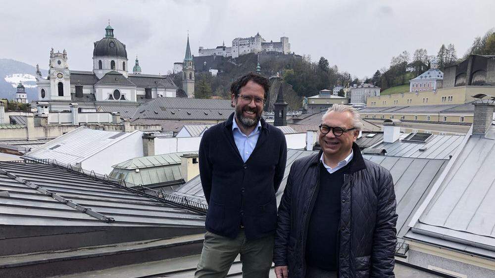 Die Masterminds hinter dem neuen Lokal: Florian Weitzer und Michael Pfaller (Weitzer Hotels)