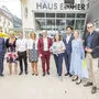 Eröffnung Haus Esther: v.l.n.r. Johann Harer, Norma Rieder, Stadtrat Robert Krotzer, Andrea Fink, Gerd Hartinger, Bürgermeisterin Elke Kahr, Wolfgang Kratky, Iris Knausz, Günter Hirner