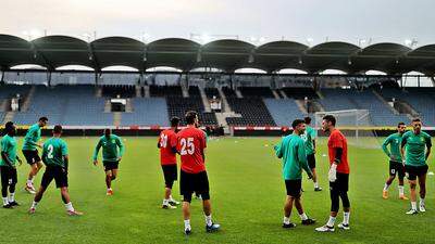 Larnaka bereitete sich im Liebenauer Stadion auf die Partie gegen Sturm vor