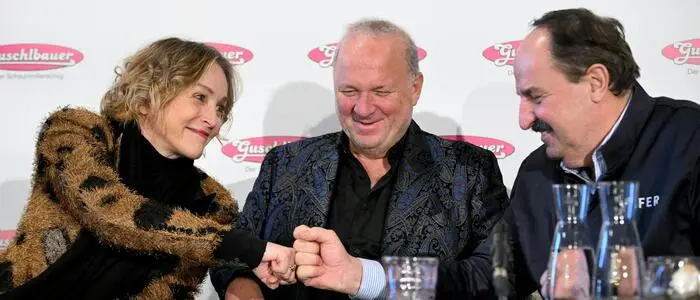 US-Schauspielerin Sharon Stone, Karl Guschlbauer und Johann Lafer