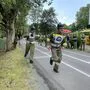 Herbert Dirnböck und Alexander Hirschmann von der FF Aschau beim Staffellauf