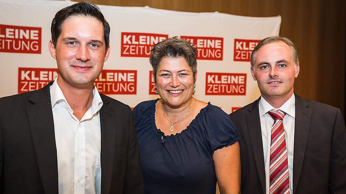 Ronny Rull (links) und René Rupnig (rechts) gehen am 1. Oktober in die Stichwahl. Beatrice Kuglitsch ist aus dem Rennen