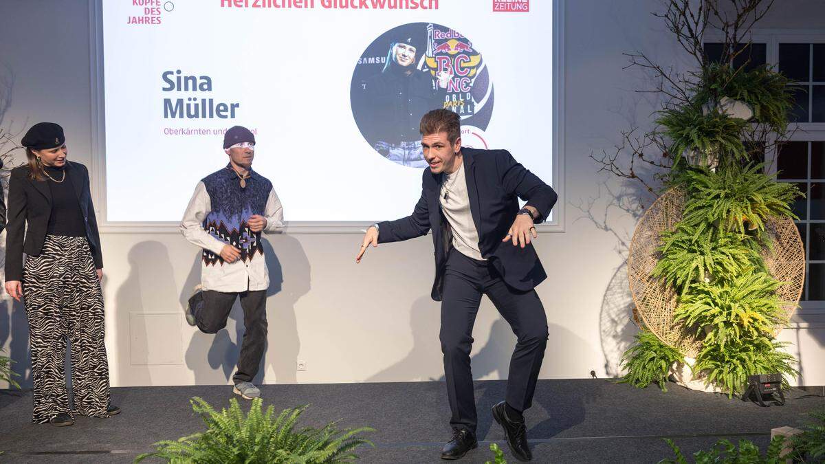 Sina Müller überzeugte in der Kategorie „Sport“ und animierte gemeinsam mit ihren Freunden Vasi Lancu und Marcel Svrta