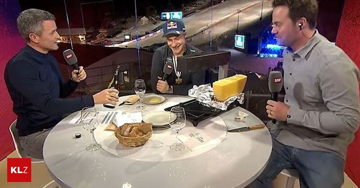 Nach Abfahrtsgold: Beschwipst und bestens gelaunt saß Marco Odermatt im ... Nach Abfahrtsgold: Beschwipst und bestens gelaunt saß Marco Odermatt im ...