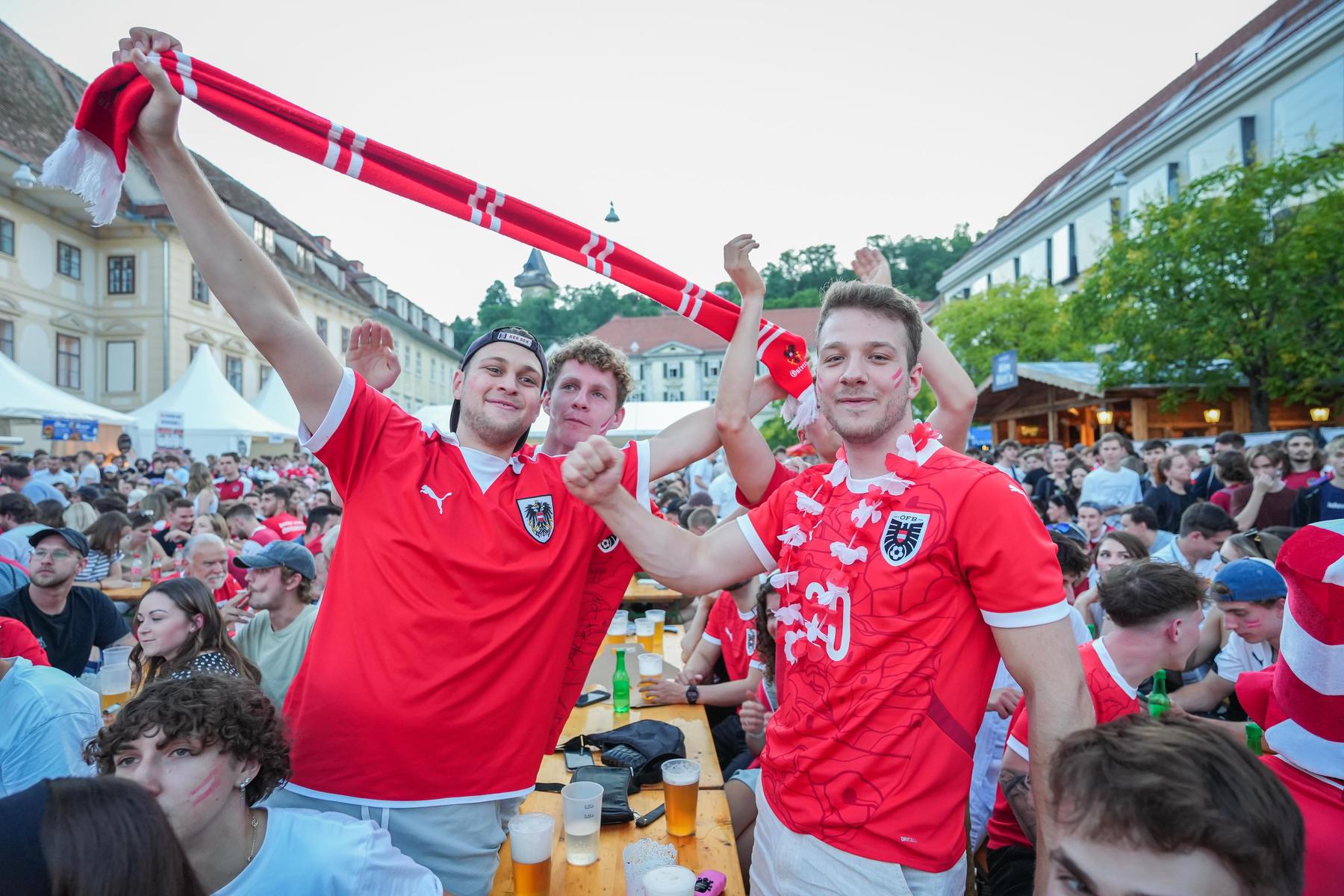 Graz: Gigantische Stimmung in der Fanzone beim ersten Österreichspiel