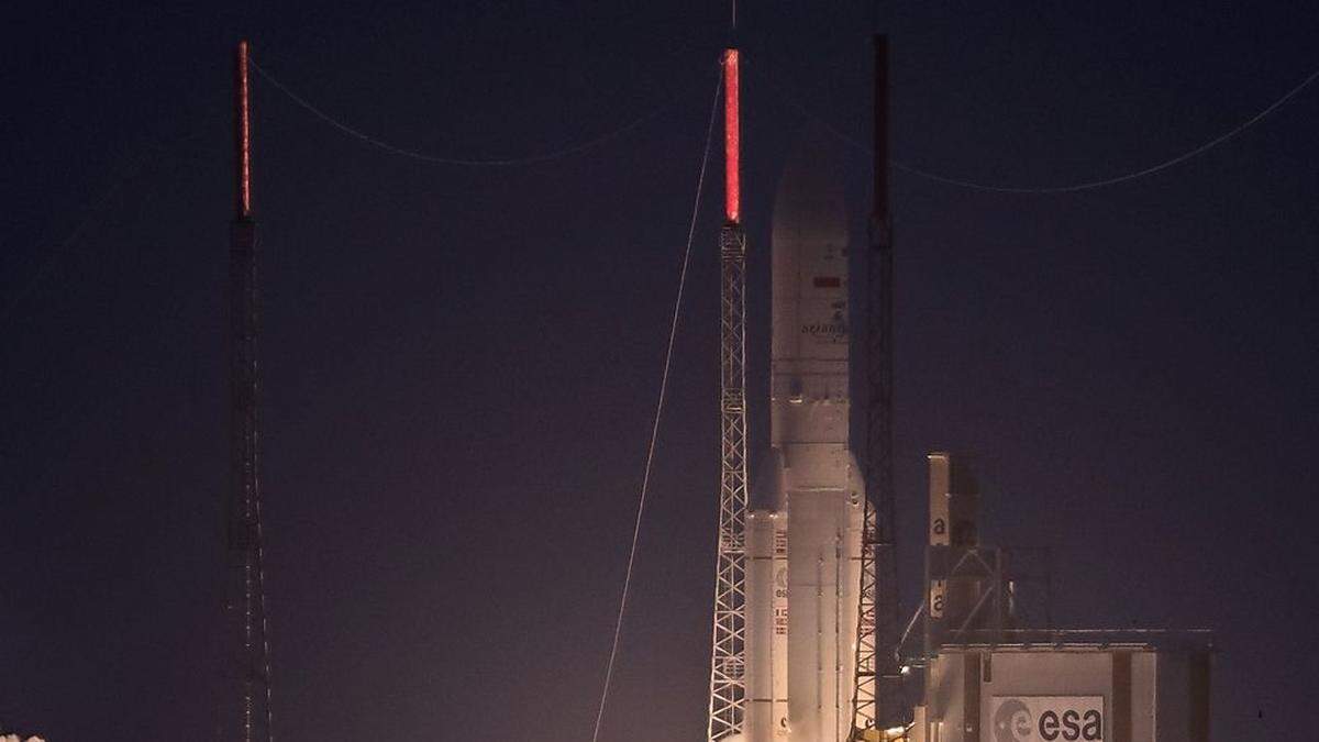 Heute startet eine Vega-Rakete  europäischen Raumflughafen in Französisch-Guyana 