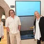 Künstlerin Anna Zora mit den Galeristen Jens und Tatjana August