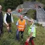 Wilfried Haslauer (Landeshauptmann Salzburg, Vorsitzender des Aufsichtsrates der GROHAG), Johannes Hörl (Vorstand GROHAG),  Thomas Noel (Technischer Leiter GROHAG) und Reinhart Merlin (Brückenbau des Landes Kärnten)