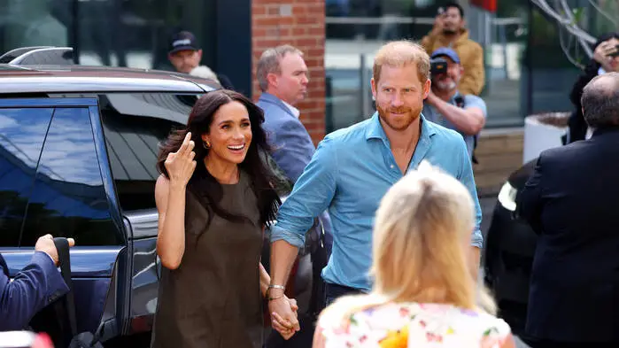 Comeback der Sussexes: Prinz Harry mit seiner Gattin Meghan