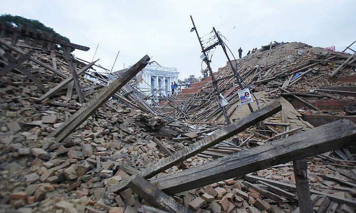 Der Durbar-Platz im Zentrum Kathmandus wurde völlig zerstört
