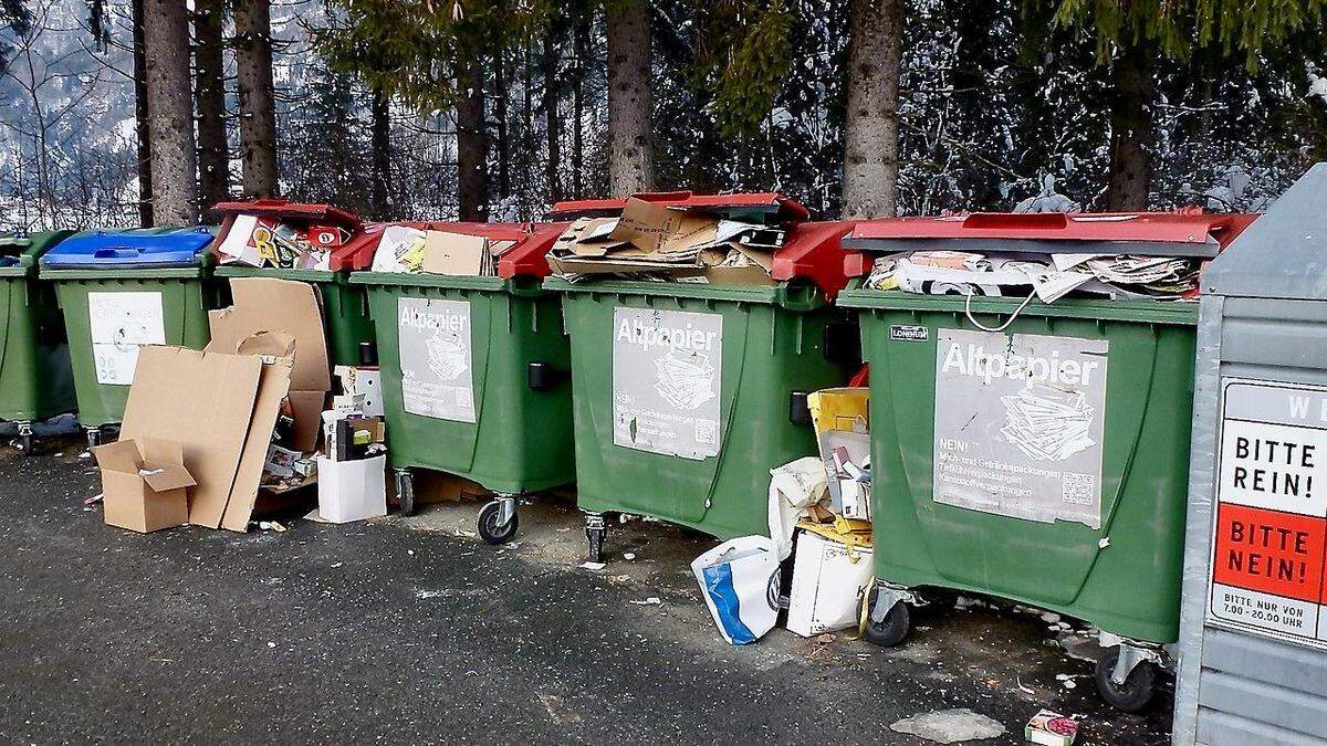 Auf Hermagors Müllinseln wird es künftig keine Altpapiercontainer mehr geben, nur jene für Altglas, Metallverpackungen und Altkleider verbleiben.   