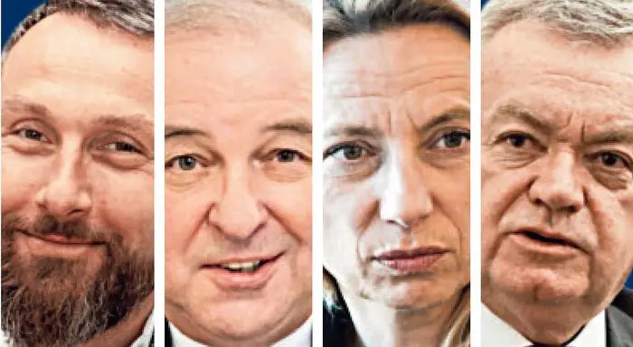 Zu Gast bei der Live-Stunde: Hygieniker Klaus Vander, Landeshauptmann Hermann Schützenhöfer, Gesundheitslandesrätin Juliane Bogner-Strauß und LH-Vize Anton Lang