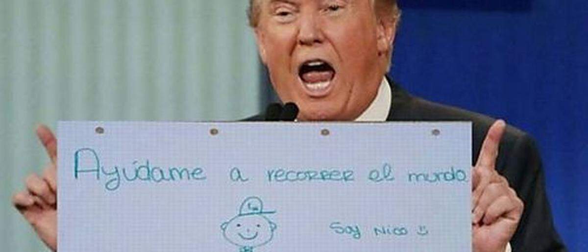 US-Präsident Trump mit dem Nico-Meme