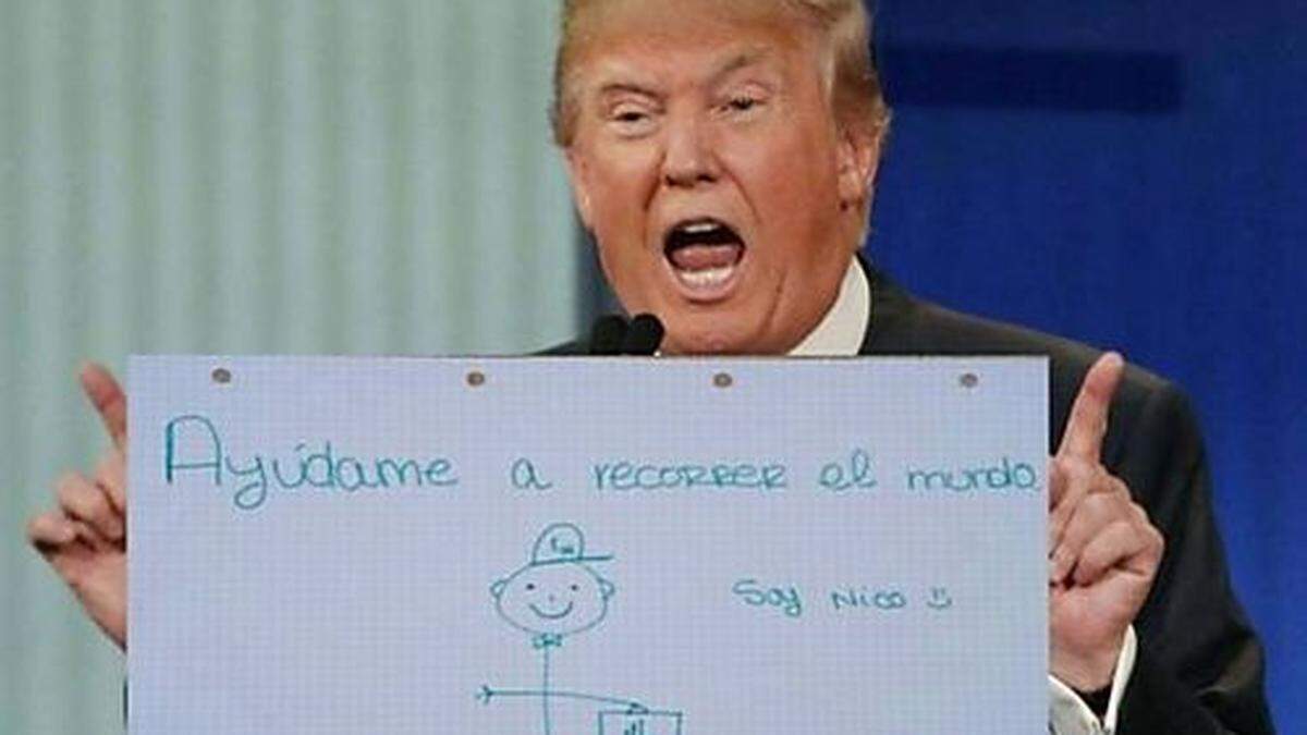 US-Präsident Trump mit dem Nico-Meme