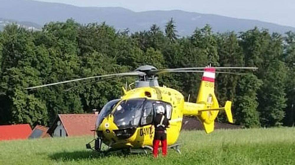 Per Rettungshubschrauber wurde der Verletzte ins UKH Graz eingeliefert