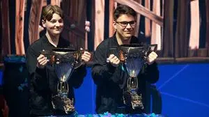 Wang (rechts) bei seinem Sieg im Jahr 2019 in New York