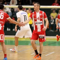 Zlatko Junuzovic und Herbert Rauter (GAK) bejubeln den Derby-Sieg