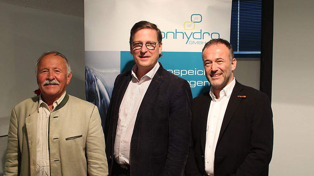 Die Gesellschafter der Econhydro Gmbh (von links): Heinz Brunold, Dominik Habsburg-Lothringen, Max Brunold