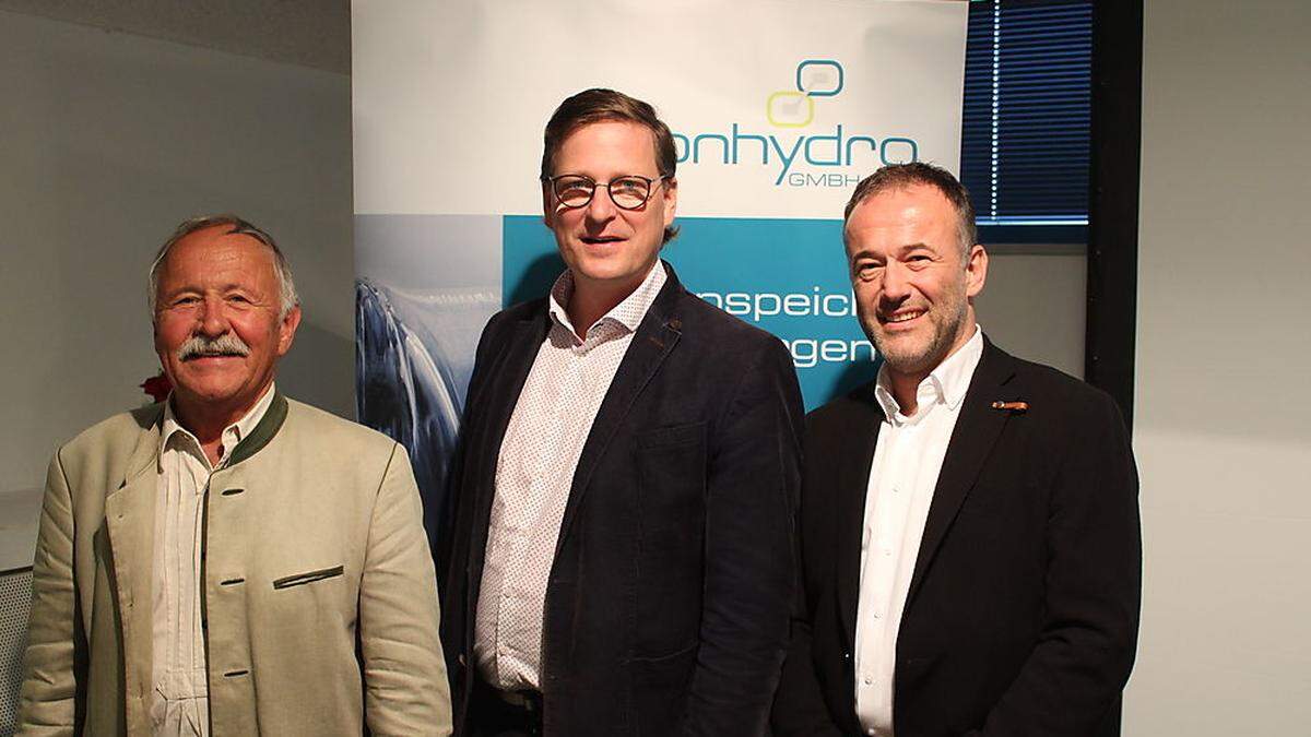 Die Gesellschafter der Econhydro Gmbh (von links): Heinz Brunold, Dominik Habsburg-Lothringen, Max Brunold