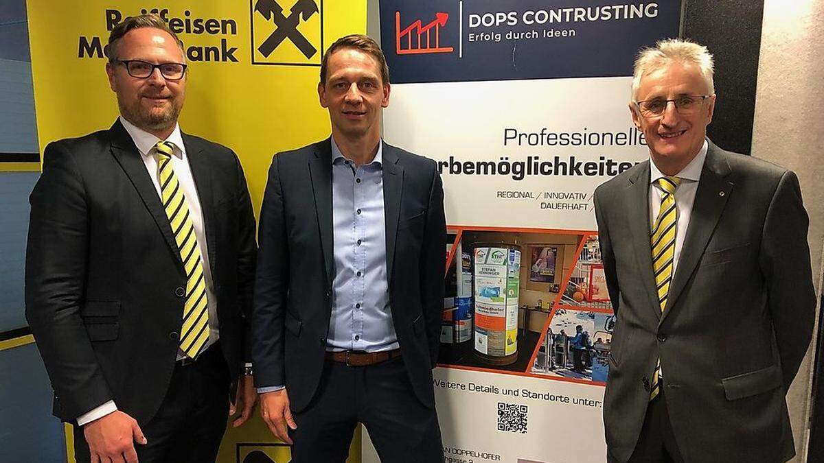 Gerald Baierling, Christian Doppelhofer und Franz Seitinger (v. l.) luden zum Netzwerken