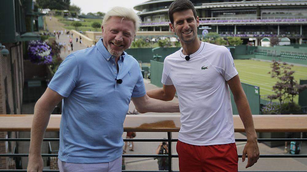 Boris Becker und Novak Djokovic 2018