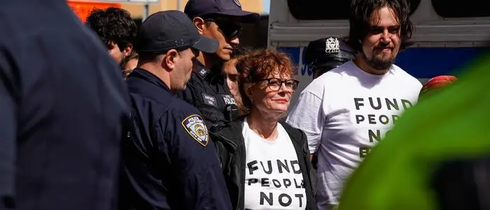 Susan Sarandon beteiligte sich an den Anti-Netanyahu-Protesten und wurde festgenommen