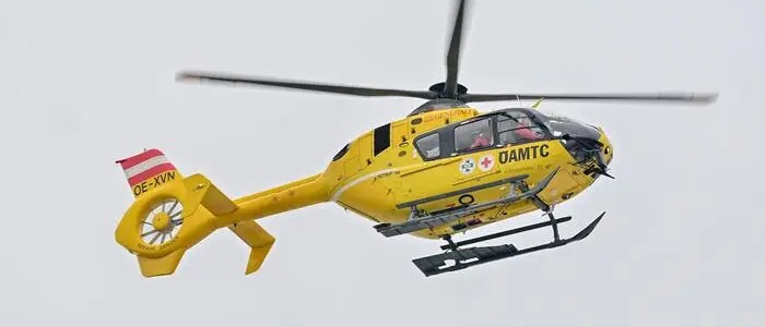 Ein Rettungshubschrauber | Der Rettungshubschrauber C7 war im Einsatz