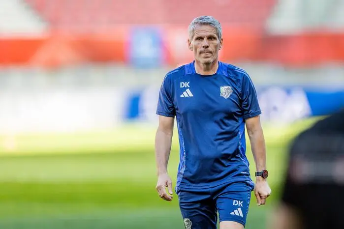 KLAGENFURT,AUSTRIA,30.APR.25 - SOCCER - UNIQA OEFB Cup, final, Wolfsberger AC vs TSV Hartberg, preview, training WAC. Image shows head coach Dietmar Kuehbauer (WAC). 
Photo: GEPA pictures/ Matthias Trinkl