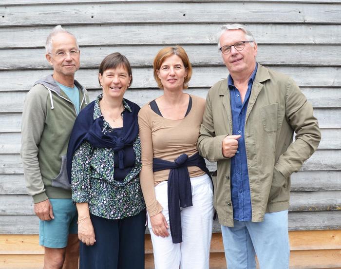 Die Initiatoren des Kunstsommers in Bad Aussee (v. l.): Andreas Mayer, Astrid Schoiswohl, Eva Ribitsch und Gerhard Steinhuber