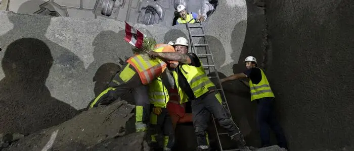 Der Durchschlag der Tunnelbohrmaschine Ida im Baulos H41 am Freitag, 22. August | Der Durchschlag der Tunnelbohrmaschine Ida im Baulos H41 am Freitag, 22. August, war begleitet von Emotionen