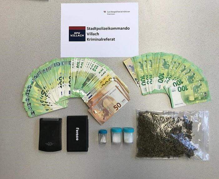 Drogen und Bargeld sichergestellt von der Villacher Polizei