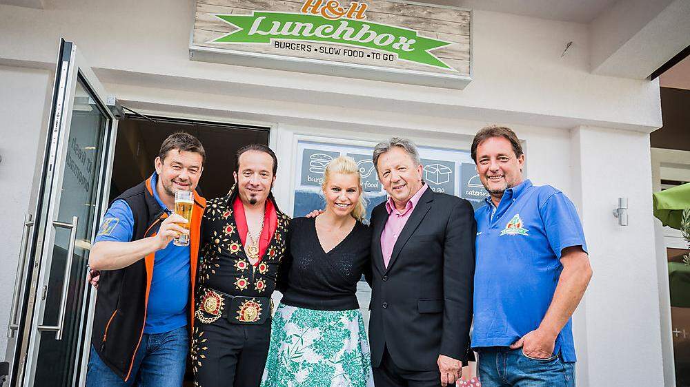 Eröffneten die Lunchbox in Hart bei Riegersdorf: Hicks, Buzgi, Klementin, Kessler und Nessmann (von links)